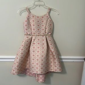 Belle Badgley Mischka Dress  Pink/Gold Size 7